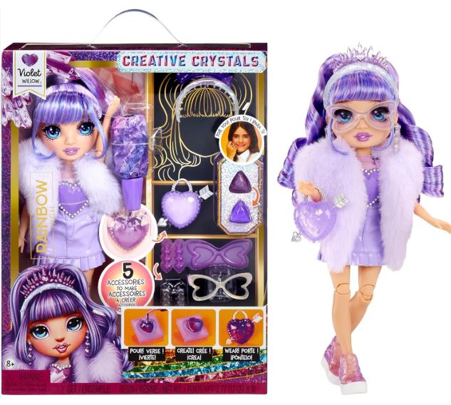RAINBOW HIGH CREATIVE CRYSTALS FASHION DOLL- VIOLET