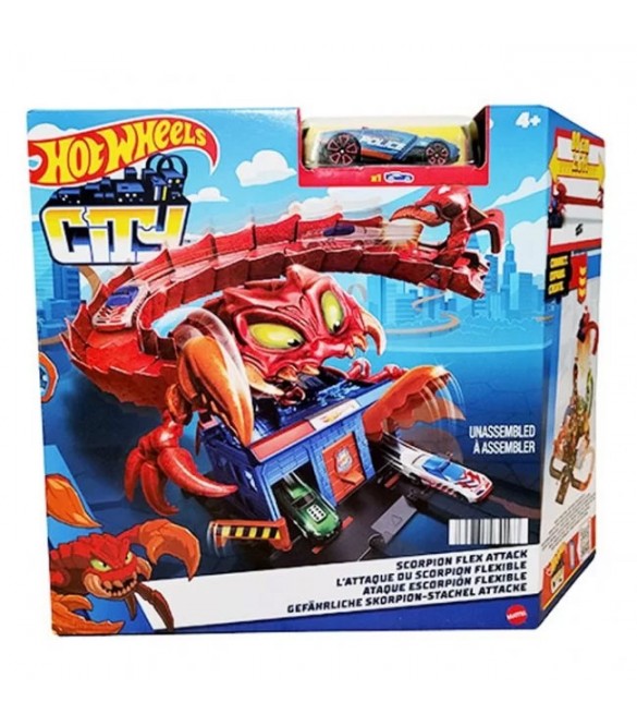 HOT WHEELS - ΠΙΣΤΕΣ CITY ΜΕ ΘΗΡΙΑ SCORPION FLEX HDR29- HDR32