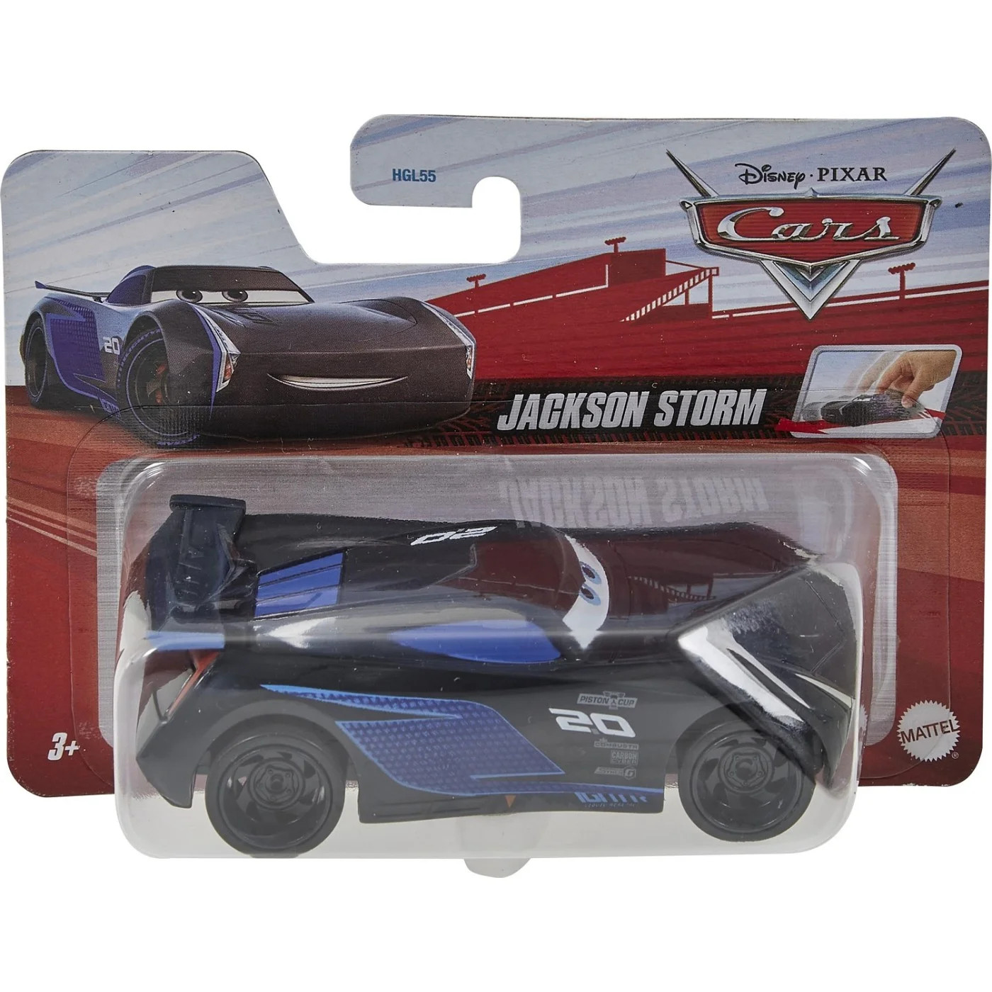 DISNEY PIXAR CARS - PULL BACK 1:43 JACKSON STORM - HGL55