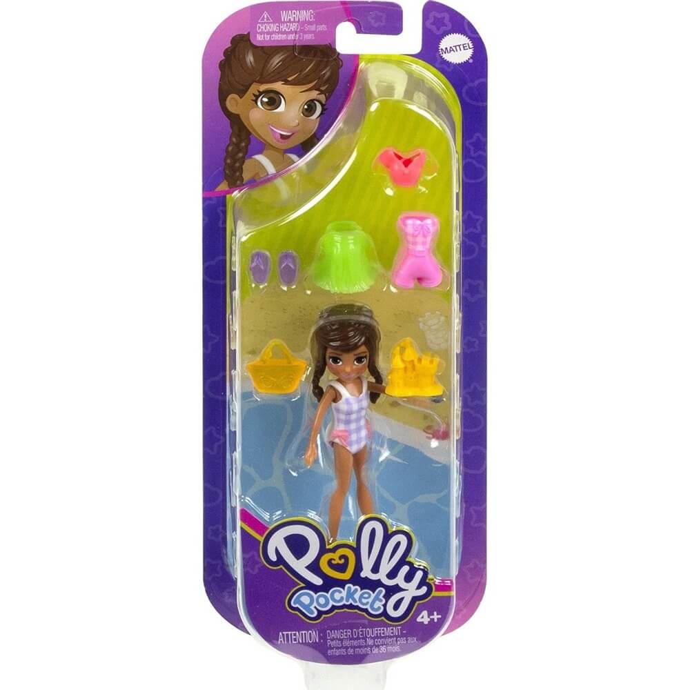 POLLY POCKET - ΝΕΑ ΚΟΥΚΛΑ ΜΕ ΜΟΔΕΣ MINI PACK: BEACH - HKV86