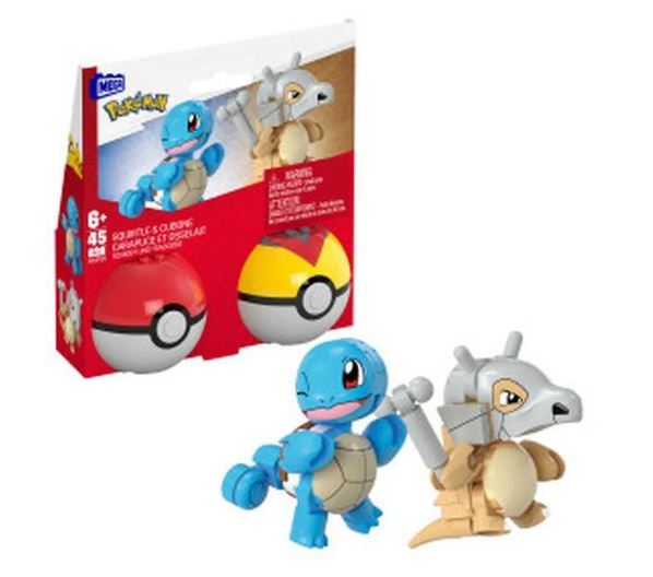 MEGA POKEMON - POKEBALL ΣΕΤ ΤΩΝ 2: SQUIRTLE   CUBONE - HXP15