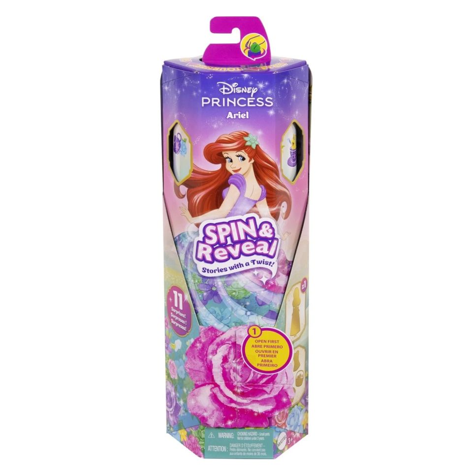 DISNEY PRINCESS - SPIN   REVEAL ΚΟΥΚΛΑ ΑΡΙΕΛ ΜΕ 11 ΕΚΠΛΗΞΕΙΣ (HTV88)