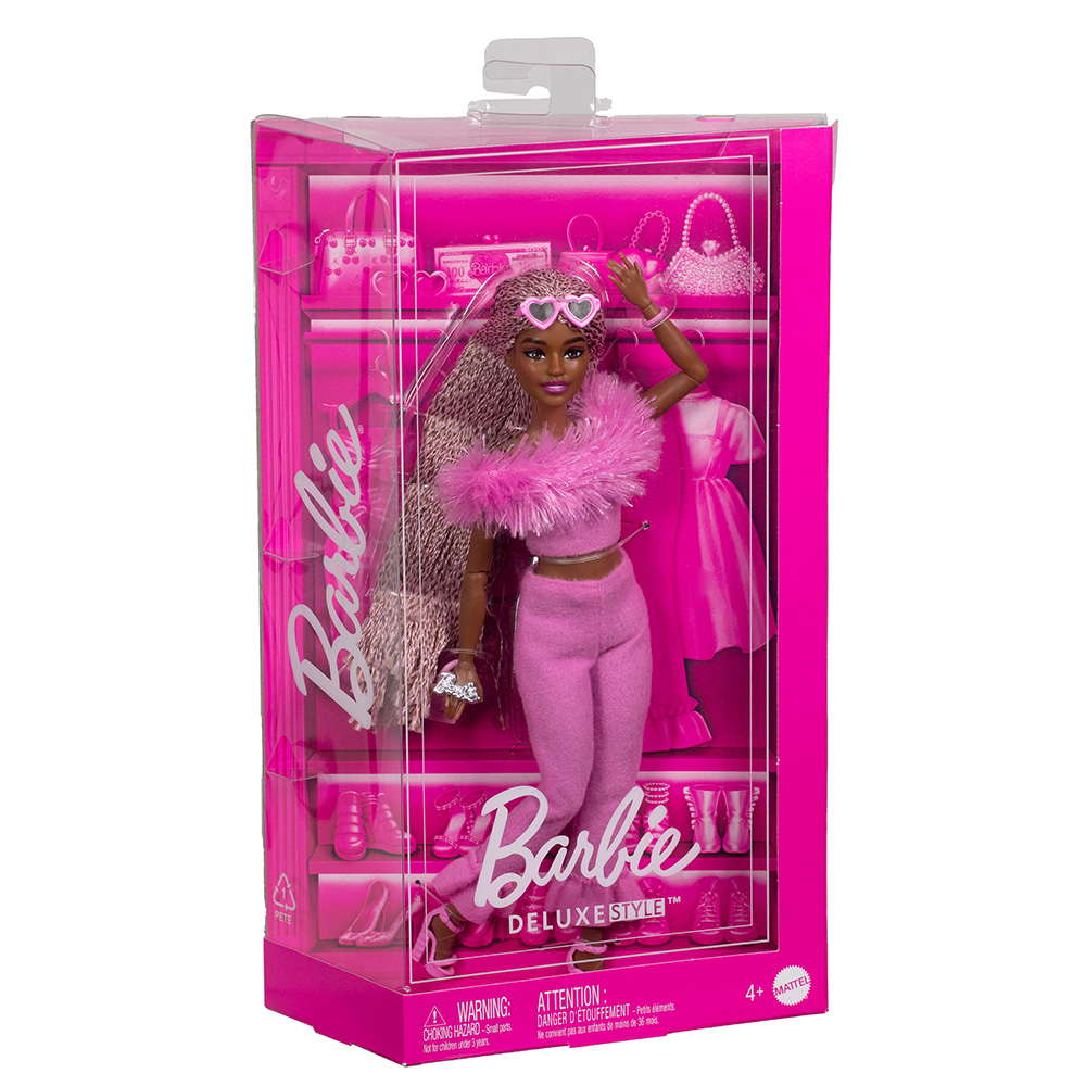?BARBIE DELUXE- ΣΥΛΛΕΚΤΙΚΗ ΚΟΥΚΛΑ ΜΕ ΡΟΖ ΦΟΡΜΑ ΚΑΙ ΚΟΤΣΙΔΑΚΙΑ- HYV28