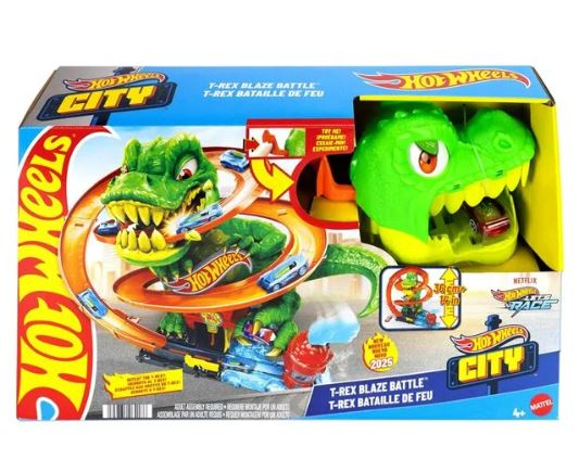 HOT WHEELS CITY - T-REX ΠΥΡΟΣΒΕΣΤΙΚΟΣ ΣΤΑΘΜΟΣ ΌΧΗΜΑ ΠΑΙΧΝΙΔΙ - JBM73