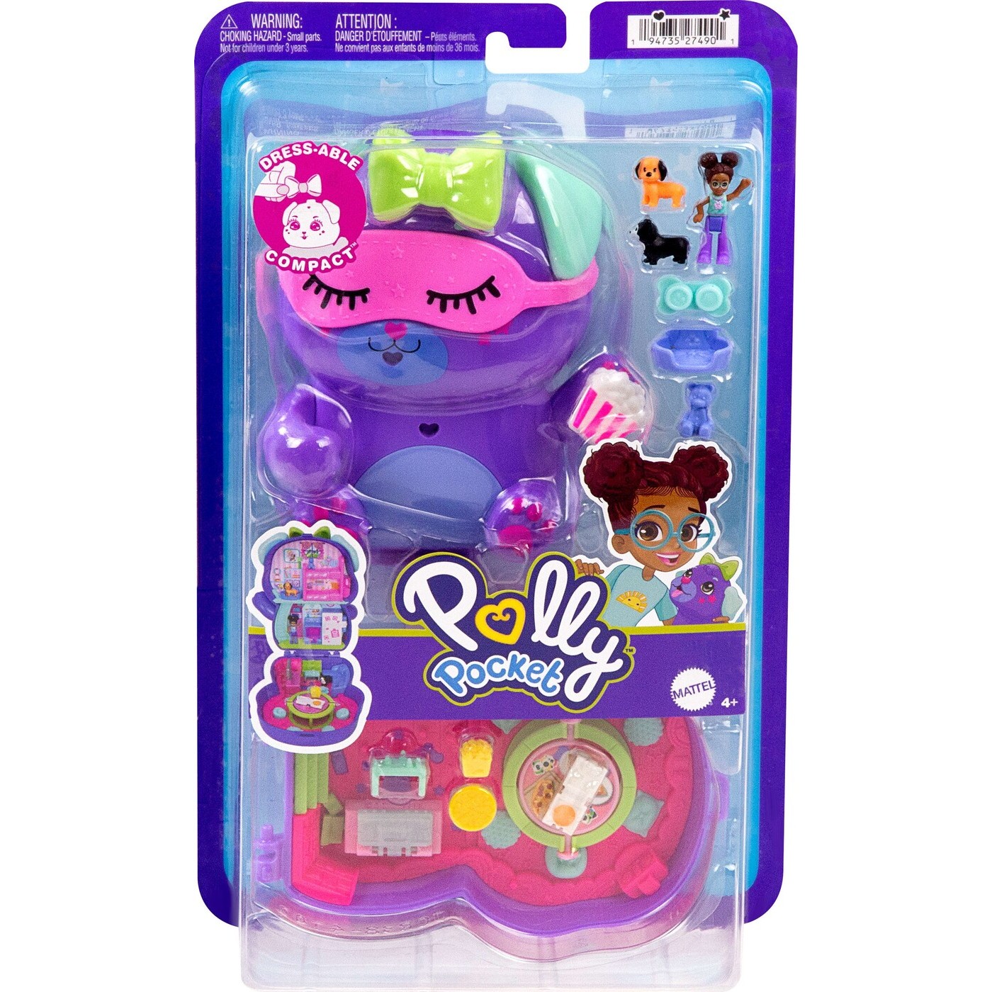 POLLY POCKET - SLEEPOVER PUPPY COMPACT ΣΕΤ ΠΑΙΧΝΙΔΙΩΝ JFG56 - JCR38