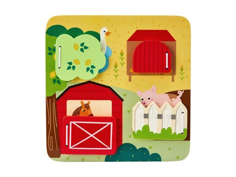 FISHER-PRICE - PEEKABOO ΞΥΛΙΝΟΣ ΠΙΝΑΚΑΣ ΖΩΑΚΙΑ ΦΑΡΜΑΣ ΕΚΠΑΙΔΕΥΤΙΚΟ ΠΑΙΧΝΙΔΙ - JCY33