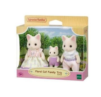 SYLVANIAN FAMILIES FLORAL CAT FAMILY TRIO