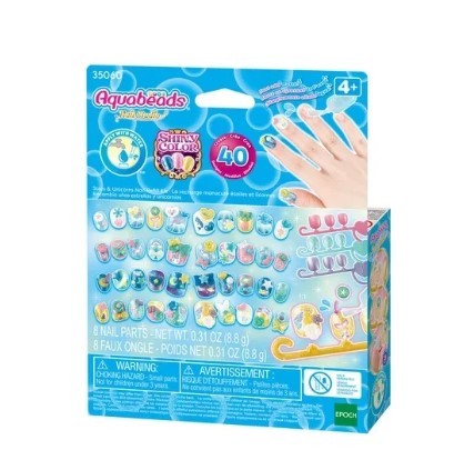 AQUABEADS NAIL ART STARS   UNICORNS NAIL REFILL KIT