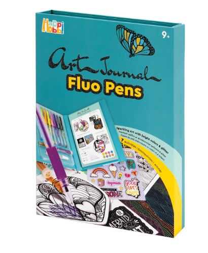 HAPPIHOBBI ART JOURNAL ΗΜΕΡΟΛΟΓΙΟ ΜΕ FLUO ΣΤΥΛΟ