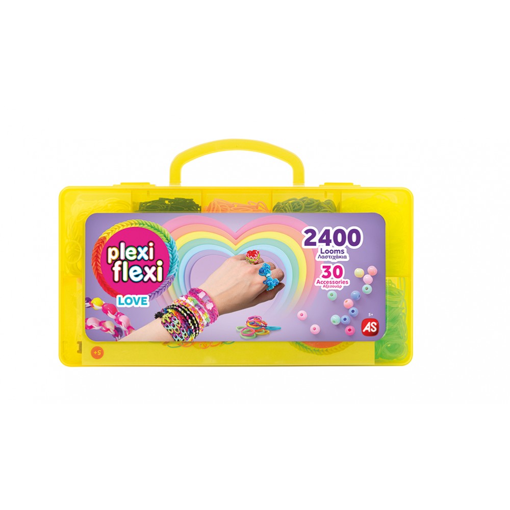 PLEXI FLEXI LOVE ΘΗΚΗ ΜΕ 2400 ΛΑΣΤΙΧΑΚΙΑ   30 ΑΞΕΣΟΥΑΡ (2 ΧΡΩΜΑΤΑ - ΤΥΧΑΙΑ ΕΠΙΛΟΓΗ)