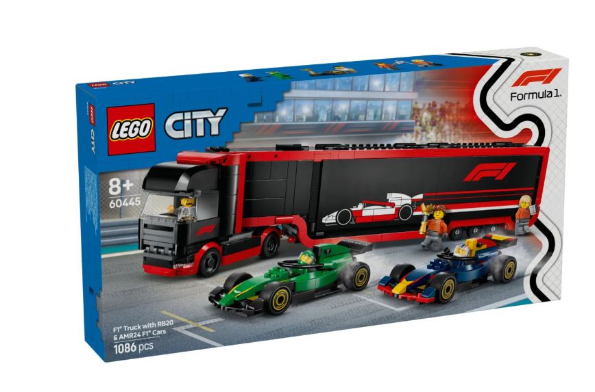 LEGO® CITY: F1® TRUCK WITH RB20 &amp; AMR24 F1® CARS