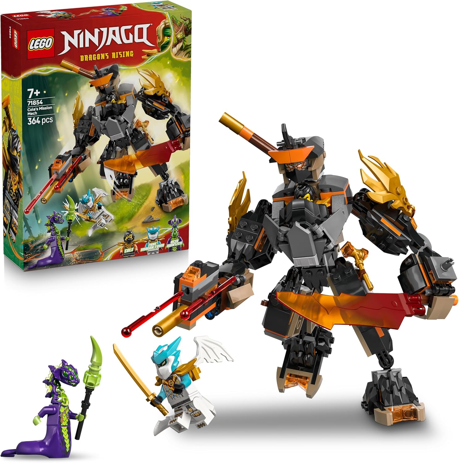 LEGO® NINJAGO®: COLES MISSION MECH &amp; DRAGON ZANE