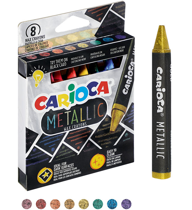 CARIOCA ΚΗΡΟΜΠΟΓΙΕΣ METALLIC (8 ΧΡΩΜΑΤΑ)