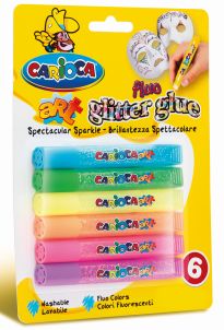 CARIOCA GLITTER GLUE FLUO (6TEM)