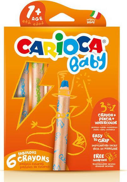 CARIOCA ΞΥΛΟΜΠΟΓΙΕΣ BABY ΠΡΟΣΧΟΛΙΚΗΣ ΗΛΙΚΙΑΣ ΧΟΝΔΡΕΣ 1+ (6 ΤΕΜ)