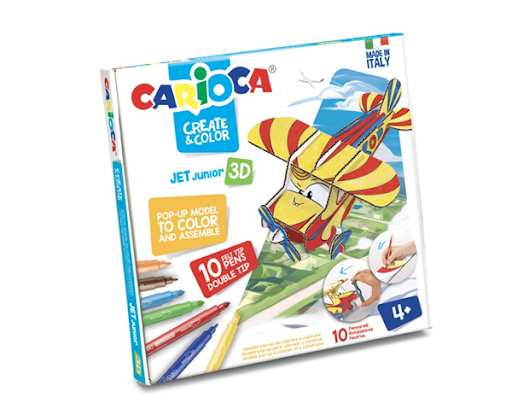 CARIOCA ΣΕΤ ΖΩΓΡΑΦΙΚΗΣ CREATE   COLOR JET JUNIOR 3D ΠΑΖΛ (+ 10 ΜΑΡΚΑΔΟΡΟΙ)