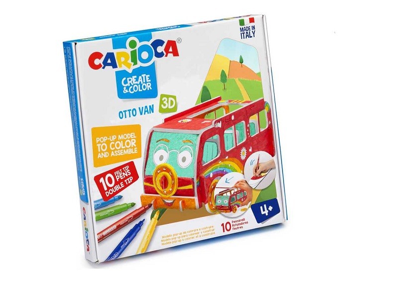 CARIOCA ΣΕΤ ΖΩΓΡΑΦΙΚΗΣ CREATE   COLOR OTTO VAN 3D ΠΑΖΛ (+ 10 ΜΑΡΚΑΔΟΡΟΙ)