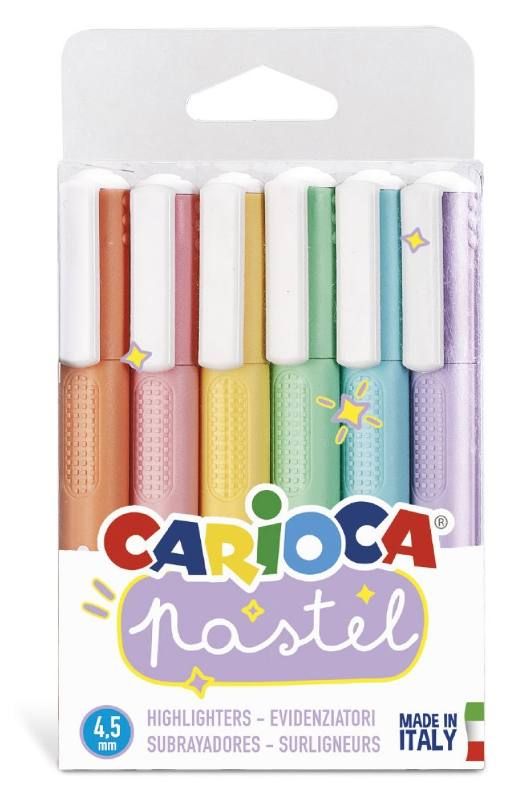 CARIOCA ΜΑΡΚΑΔΟΡΟΙ ΥΠΟΓΡΑΜΜΙΣΗΣ PASTEL (6ΤΕΜ)