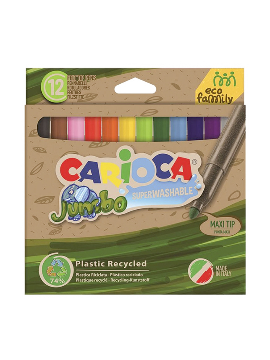 CARIOCA ΜΑΡΚΑΔΟΡΟΙ ECO FAMILY JUMBO (12ΧΡ)