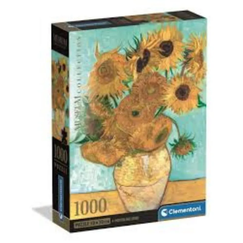 ΠΑΖΛ 1000 MUSEUM VAN GOGH - ΒΑΖΟ ΜΕ 15 ΗΛΙΟΤΡΟΠΙΑ COMPACT BOX
