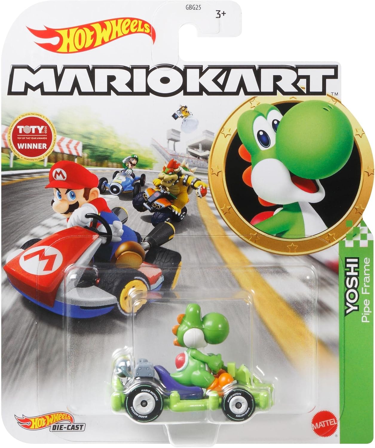 HOT WHEELS MARIO KART - YOSHI - GRN19