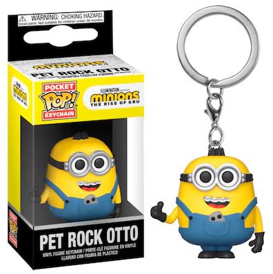 FUNKO POCKET POP!: MINIONS THE RISE OF GRU - PET ROCK OTTO VINYL FIGURE KEYCHAIN