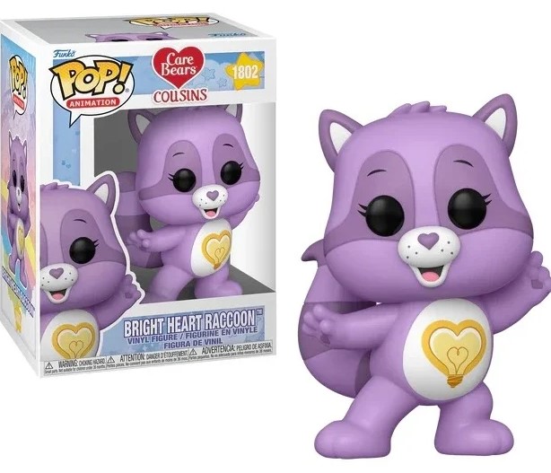 FUNKO POP! ANIMATION: CARE BEARS COUSINS - BRIGHT HEART RACCOON #1802 VINYL FIGURE