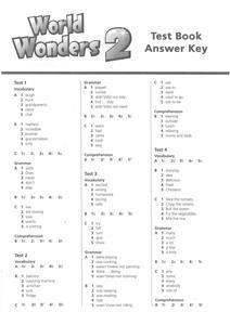 WORLD WONDERS 2 TEST ANSWER KEY