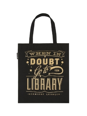 WHEN IN DOUBT, GO TO THE LIBRARY TOTE BAG
