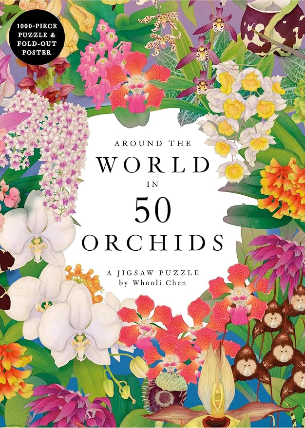 AROUND THE WORLD IN 50 ORCHIDS: A JIGSAW PUZZLE - 1000 PIECES