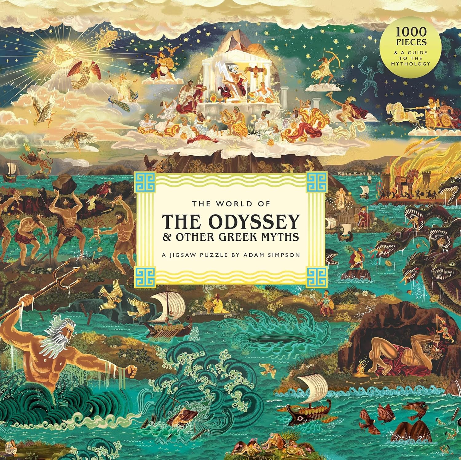 THE WORLD OF THE ODYSSEY &amp; OTHER GREEK MYTHS - A 1000-PIECE JIGSAW PUZZLE BY ADAM SIMPSON