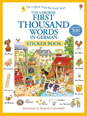 USBORNE : FIRST THOUSAND WORDS IN GERMAN - STICKER BOOK PB