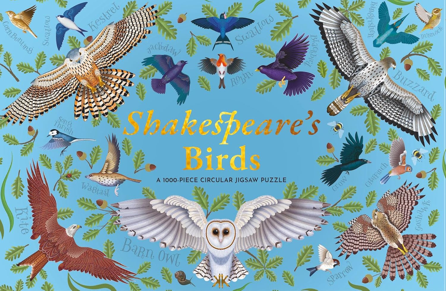 SHAKESPEARES BIRDS A 1000-PIECE CIRCULAR JIGSAW PUZZLE FOR ADULTS, PREMIUM QUALITY, BEAUTIFUL DESIG
