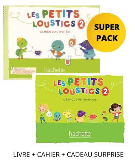 LES PETITS LOUSTICS 2 SUPER PACK (LIVRE, CAHIER, CADEAU SURPRISE)