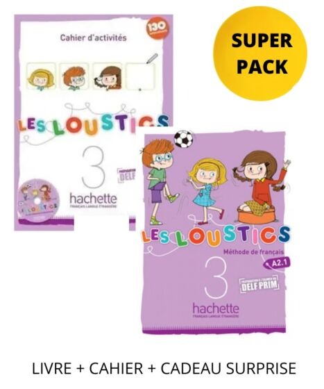 LES LOUSTICS 3 SUPER PACK (LIVRE, CAHIER, CADEAU SURPRISE)