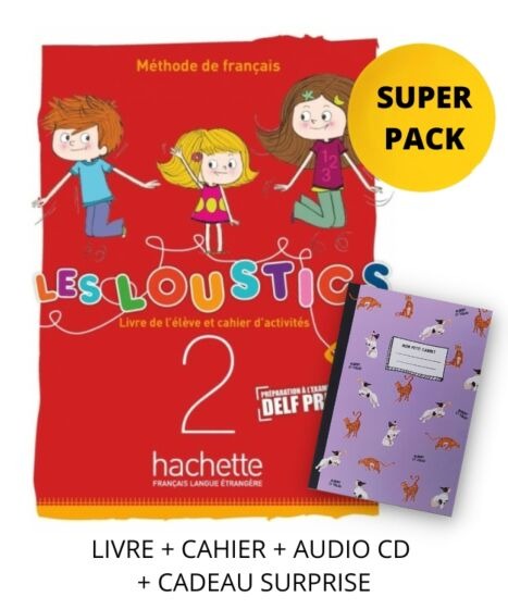 LES LOUSTICS MINI VOLUME 2 A1.1 SUPER PACK (LIVRE, CAHIER, AUDIO CD, LEXIQUE, CADEAU SURPRISE)