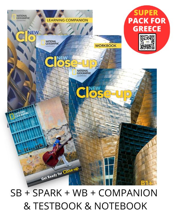 NEW CLOSE-UP B2 SUPER PACK FOR GREECE (SB + SPARK + WB + COMPANION & TESTBOOK & NOTEBOOK)