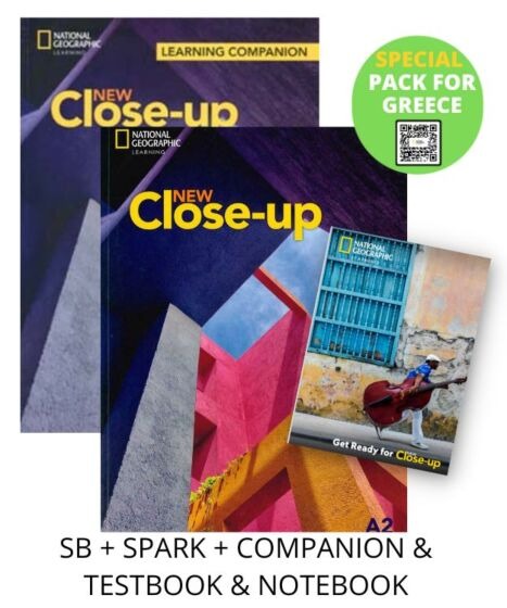 NEW CLOSE-UP A2 SPECIAL PACK FOR GREECE (SB + SPARK + COMPANION & TESTBOOK & NOTEBOOK)