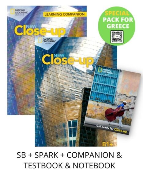 NEW CLOSE-UP B1+ SPECIAL PACK FOR GREECE (SB + SPARK + COMPANION & TESTBOOK & NOTEBOOK)