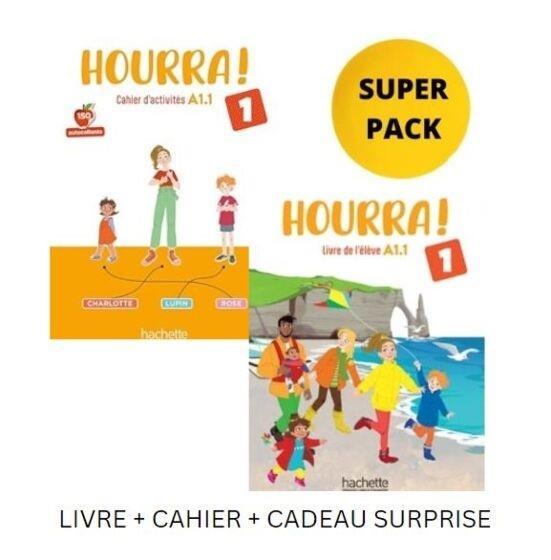 HOURRA! 1 SUPER PACK (LIVRE+CAHIER+CADEAU SURPRISE)