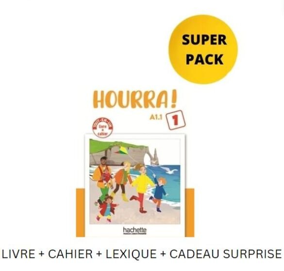 HOURRA! MINI 1 SUPER PACK (LIVRE+CAHIER+LEXIQUE+CADEAU SURPRISE)