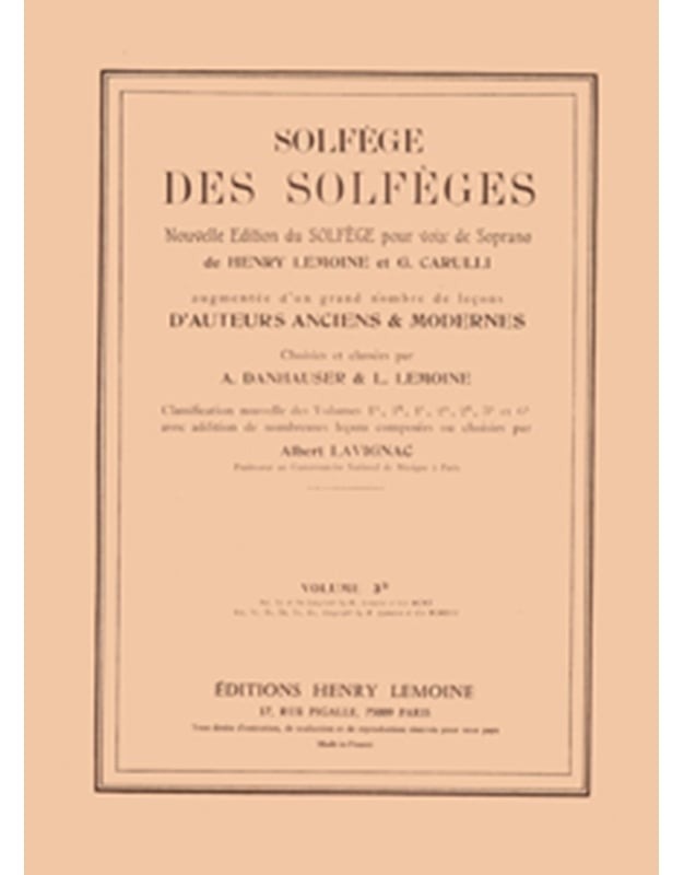 Solfege des solfeges: Lemoine Solfege 3D (με συνοδεία)