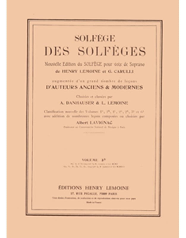 Solfege des solfeges: Lemoine Solfege 3D (με συνοδεία)