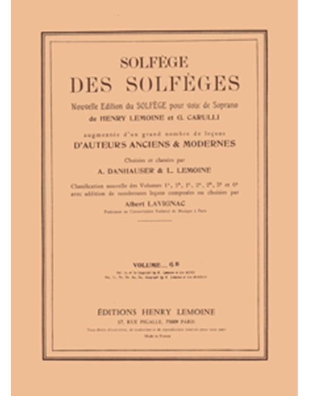 Solfege des solfeges: Lemoine Solfege 6B (με συνοδεία)