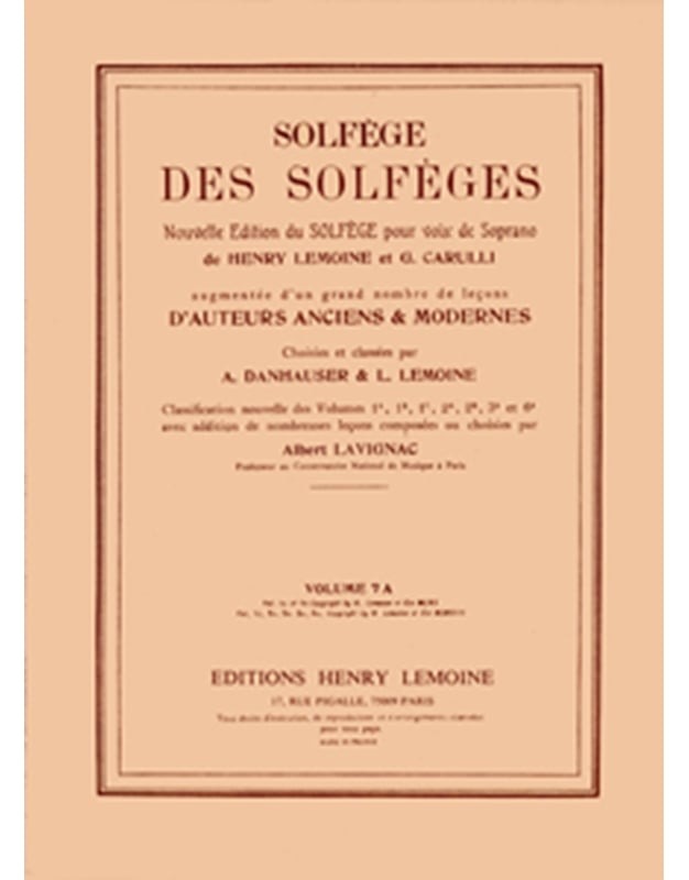 Solfege des solfeges: Lemoine Solfege 7A (με συνοδεία)