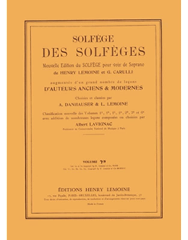 Solfege des solfeges: Lemoine Solfege 7B (με συνοδεία)